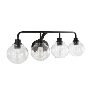 Sandrine Iron/Seeded Glass Cottage Rustic LED Vanity Light